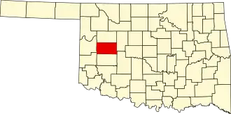 State map highlighting Custer County
