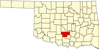 State map highlighting Garvin County