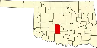 State map highlighting Grady County