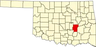 State map highlighting Hughes County