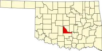 State map highlighting McClain County