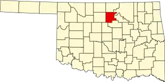 State map highlighting Noble County