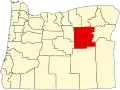 State map highlighting Grant County