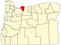 State map highlighting Hood River County