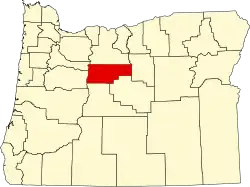 State map highlighting Jefferson County