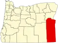 State map highlighting Malheur County