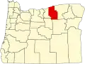 State map highlighting Morrow County