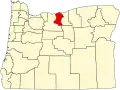State map highlighting Sherman County