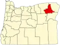 State map highlighting Union County