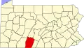 State map highlighting Bedford County