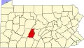 State map highlighting Blair County