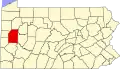 State map highlighting Butler County