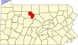 State map highlighting Cameron County