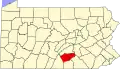 State map highlighting Cumberland County