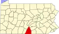 State map highlighting Franklin County