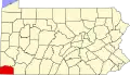 State map highlighting Greene County