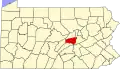 State map highlighting Snyder County