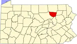 State map highlighting Sullivan County