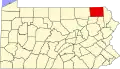 State map highlighting Susquehanna County