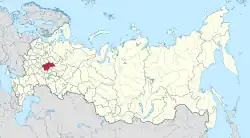 Location of Nizhny Novgorod