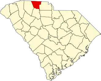 State map highlighting Cherokee County