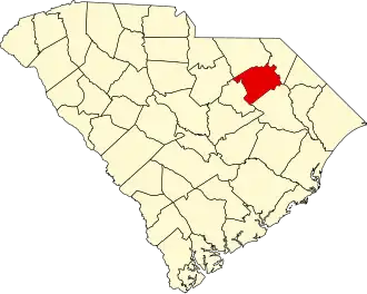 State map highlighting Darlington County