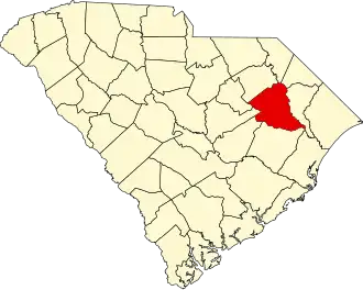 State map highlighting Florence County
