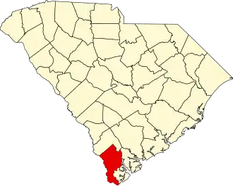 State map highlighting Jasper County