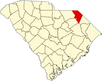 State map highlighting Marlboro County