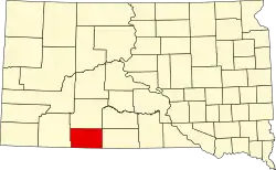 State map highlighting Bennett County