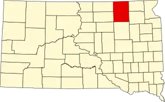 State map highlighting Brown County