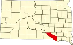 State map highlighting Charles Mix County