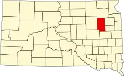 State map highlighting Clark County