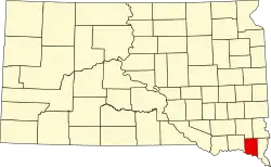 State map highlighting Clay County