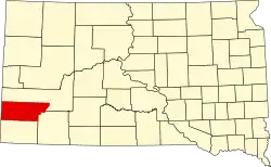 State map highlighting Custer County