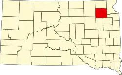 State map highlighting Day County