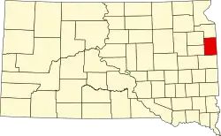 State map highlighting Deuel County