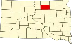 State map highlighting Edmunds County