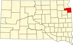 State map highlighting Grant County