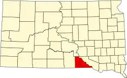State map highlighting Gregory County