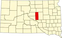 State map highlighting Hyde County