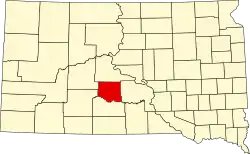 State map highlighting Jones County
