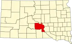 State map highlighting Lyman County