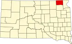 State map highlighting Marshall County