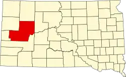 State map highlighting Meade County