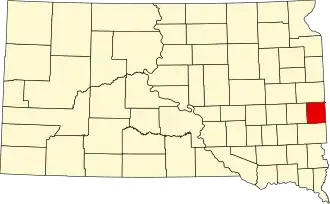 State map highlighting Moody County