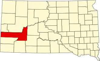 State map highlighting Pennington County