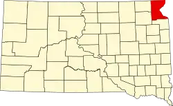 State map highlighting Roberts County