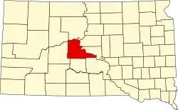 State map highlighting Stanley County