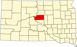 State map highlighting Sully County